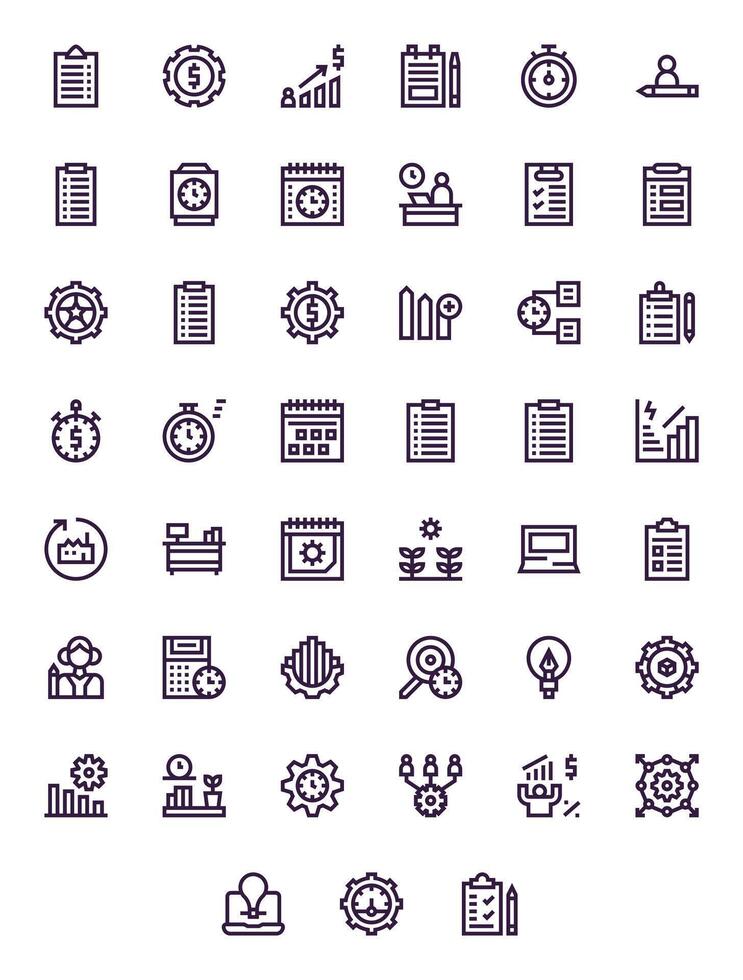 45 Bold Line Icons from Productivity in High Resolution Editable Quality vector