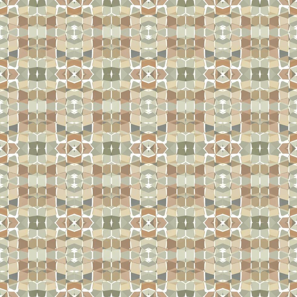 Abstract geometric pattern with a subtle, earthy color palette for seamless textile and interior design applications vector