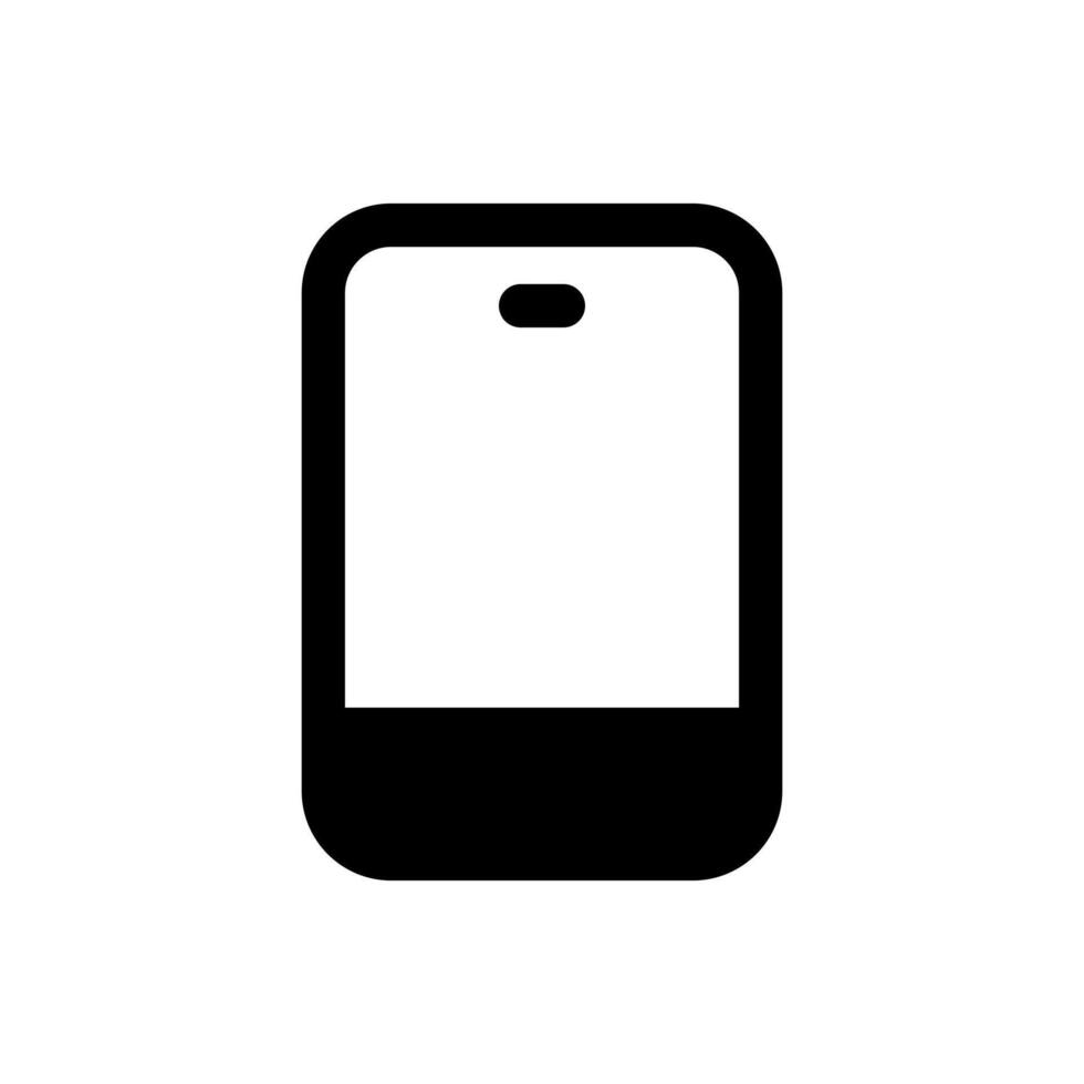 A solid-style icon of a smartphone, symbolizing mobile apps, calls, or connectivity. vector