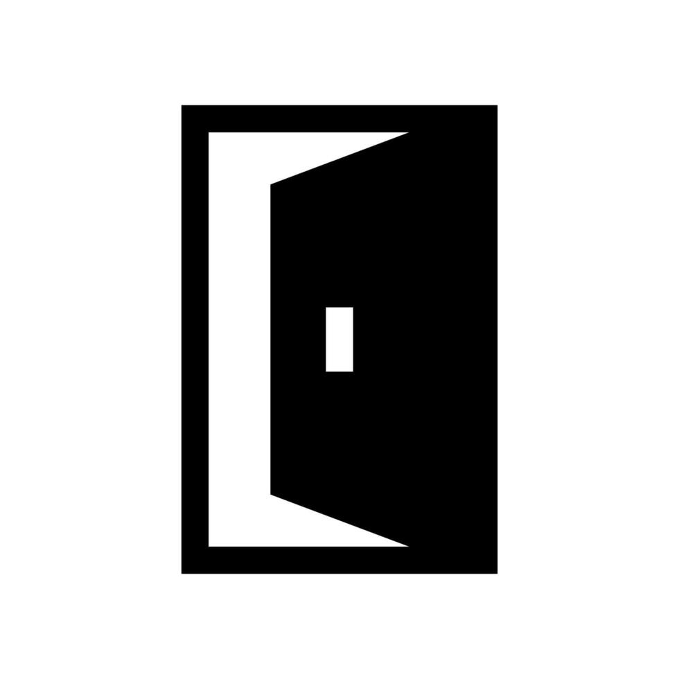 A solid style icon of an entrance to a building or room, symbolizing access control or boundary. vector