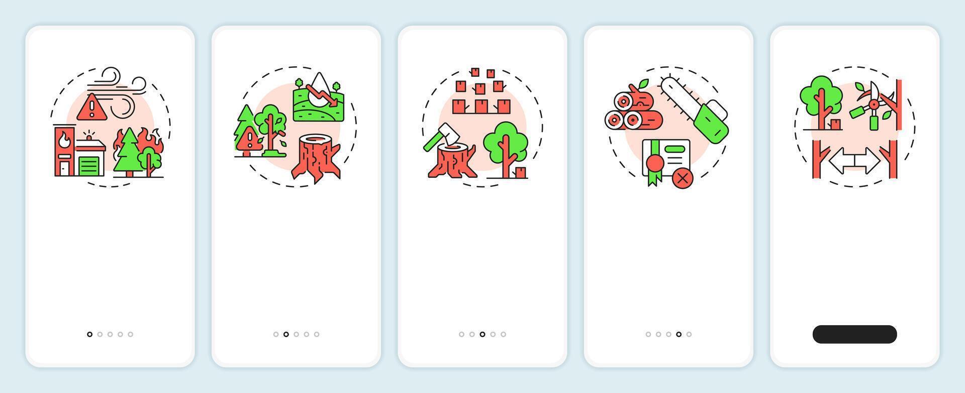silvicultura problemas inducción móvil aplicación pantalla. ilegal Inicio sesión. recorrido 5 5 pasos editable gráfico instrucciones con lineal conceptos. ui, ux, gui vector