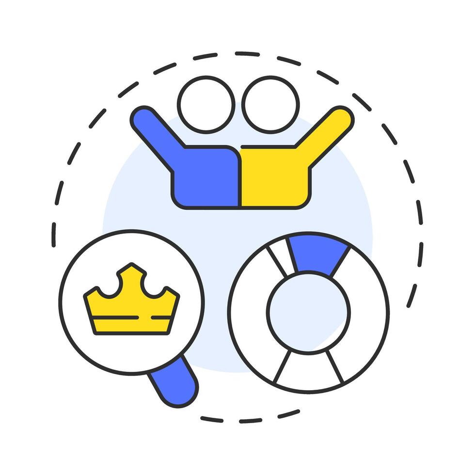 Early adopters multi color concept icon. Innovation adoption, creativity. Community, idea. Round shape line illustration. Abstract idea. Graphic design. Easy to use in infographic, article vector