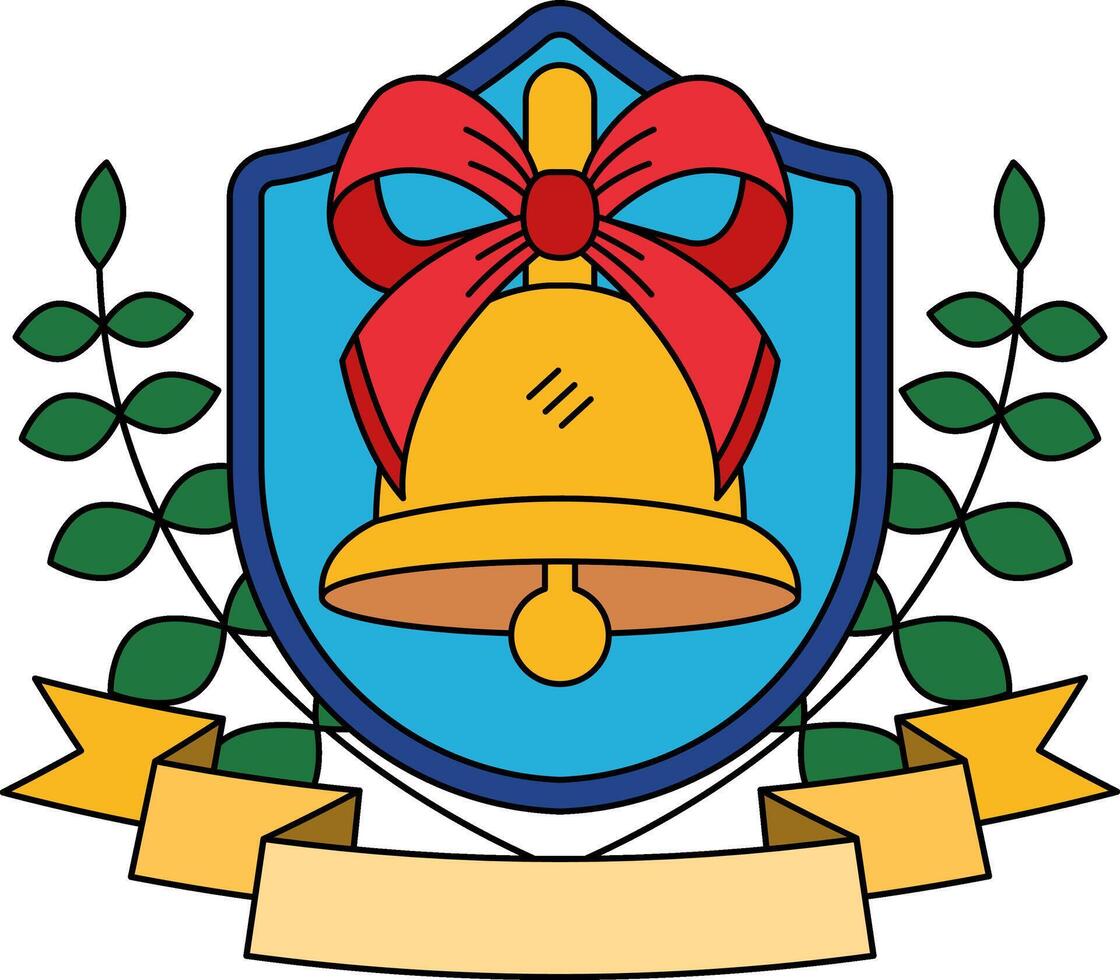 logotype of A bell on a shield vector
