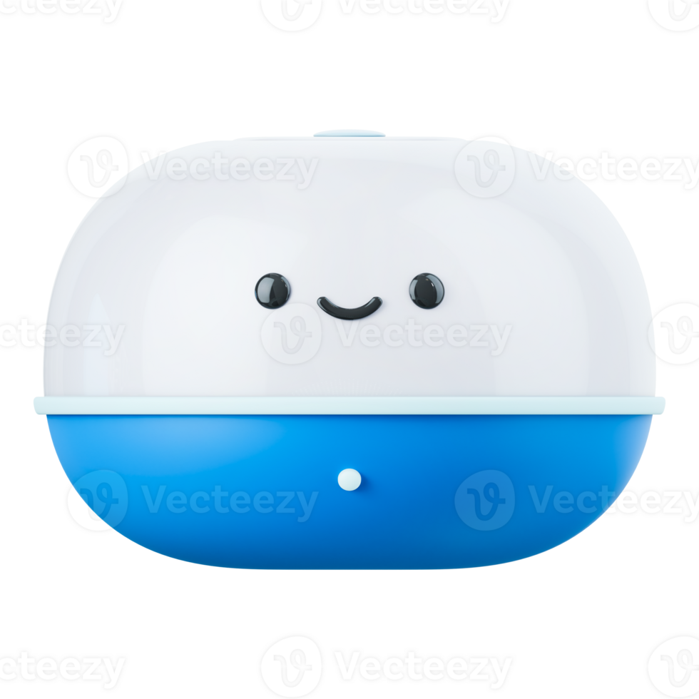 intelligent Accueil iot robot centre dispositif pour connectivité et automatisation avec voix assistant et sécurité, sans fil réseau système contrôle pour Accueil automatisation et app interface interface utilisateur, 3d illustration png