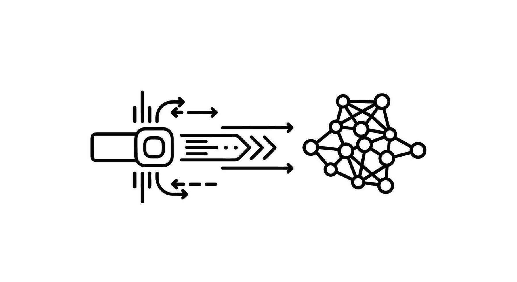 ai procesador a neural red conexión ilustración vector
