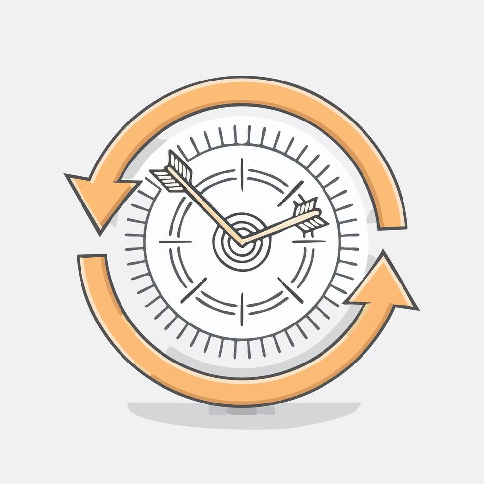 circular arrow showing continuous improvement, thin line icon vector