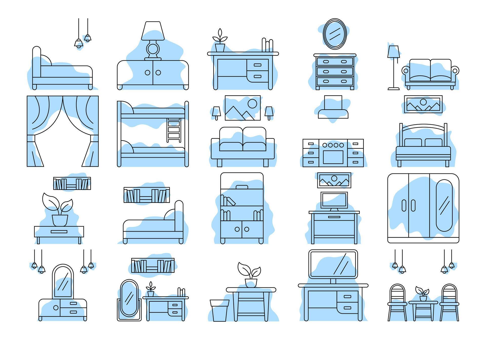 Lined Interior Stuff Element 72832247 Vector Art at Vecteezy