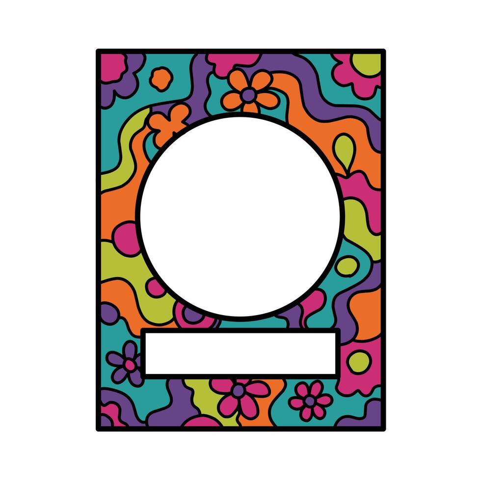 Retro Minimal Abstract Obituary Frame vector