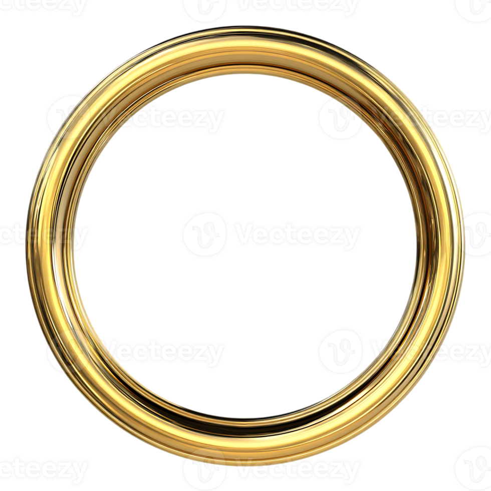 une d'or circulaire Cadre conception élément parfait pour ajouter une luxueux toucher à votre projets png