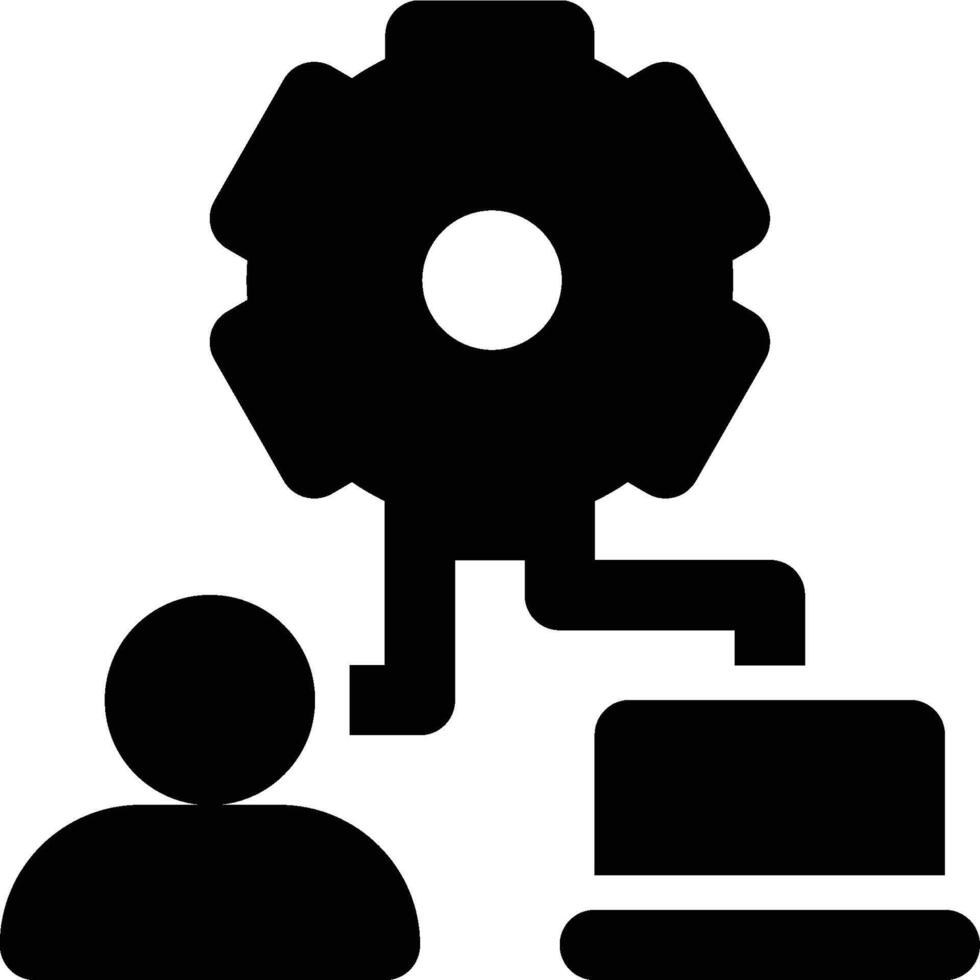 Natural Language Processing, NLP, Interaction Glyph Solid Icon vector