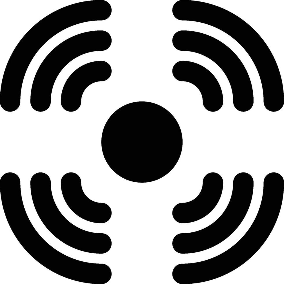 sensor, señal, computadora glifo sólido icono vector
