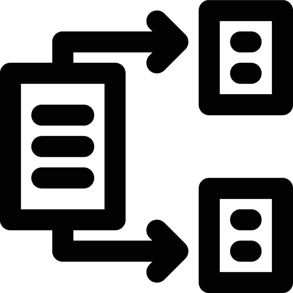 datos transformación, transformación, datos contorno icono vector