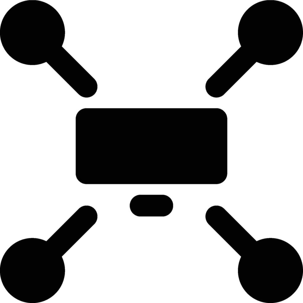 Computer System, System, Computer Glyph Solid Icon vector