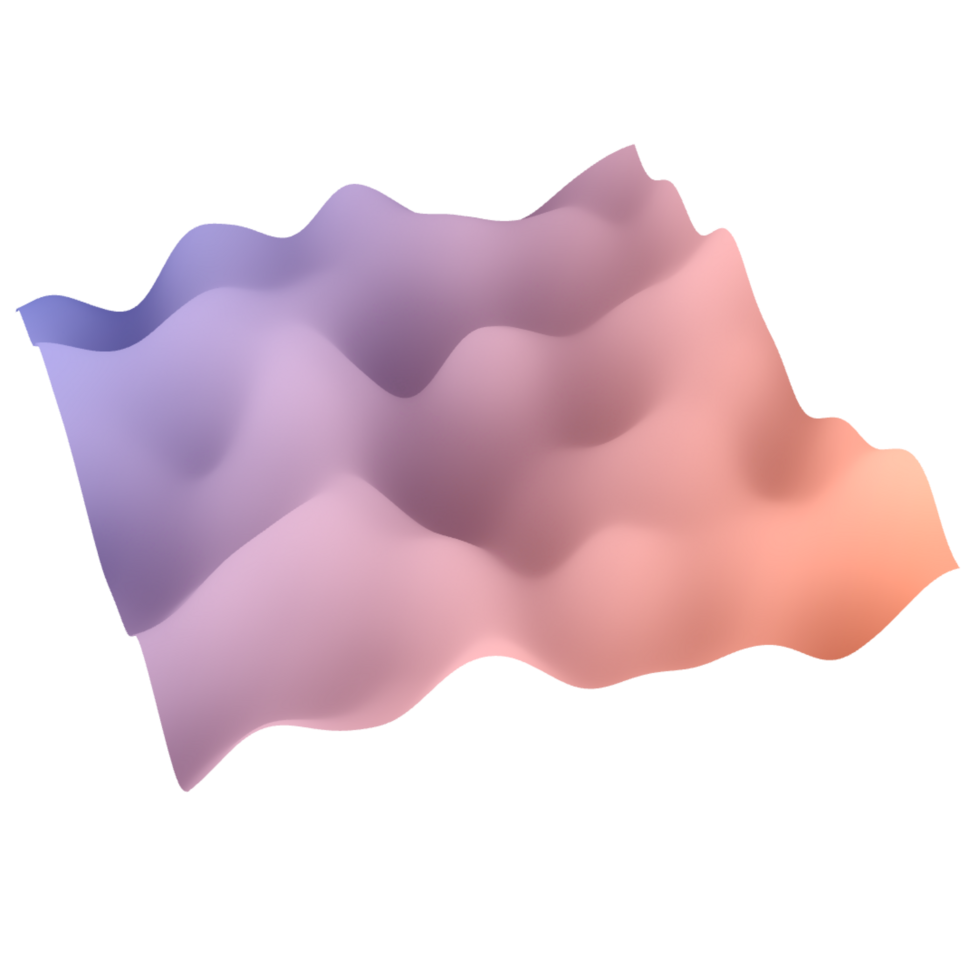 A captivating abstract 3D wave pattern featuring a seamless gradient of soft pastel colors, embodying fluidity and modern digital artistry for diverse graphic applications png