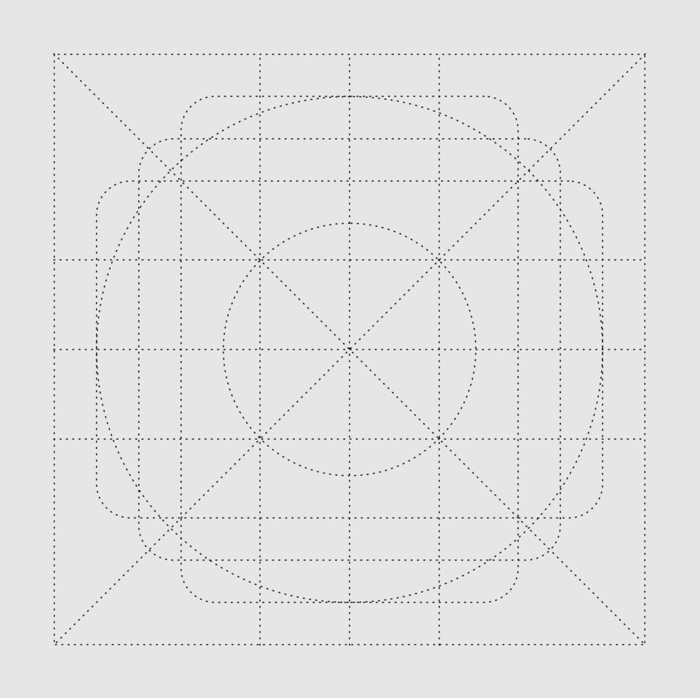 Abstract geometric shapes dotted lines a minimalist design on a plain background illustration vector