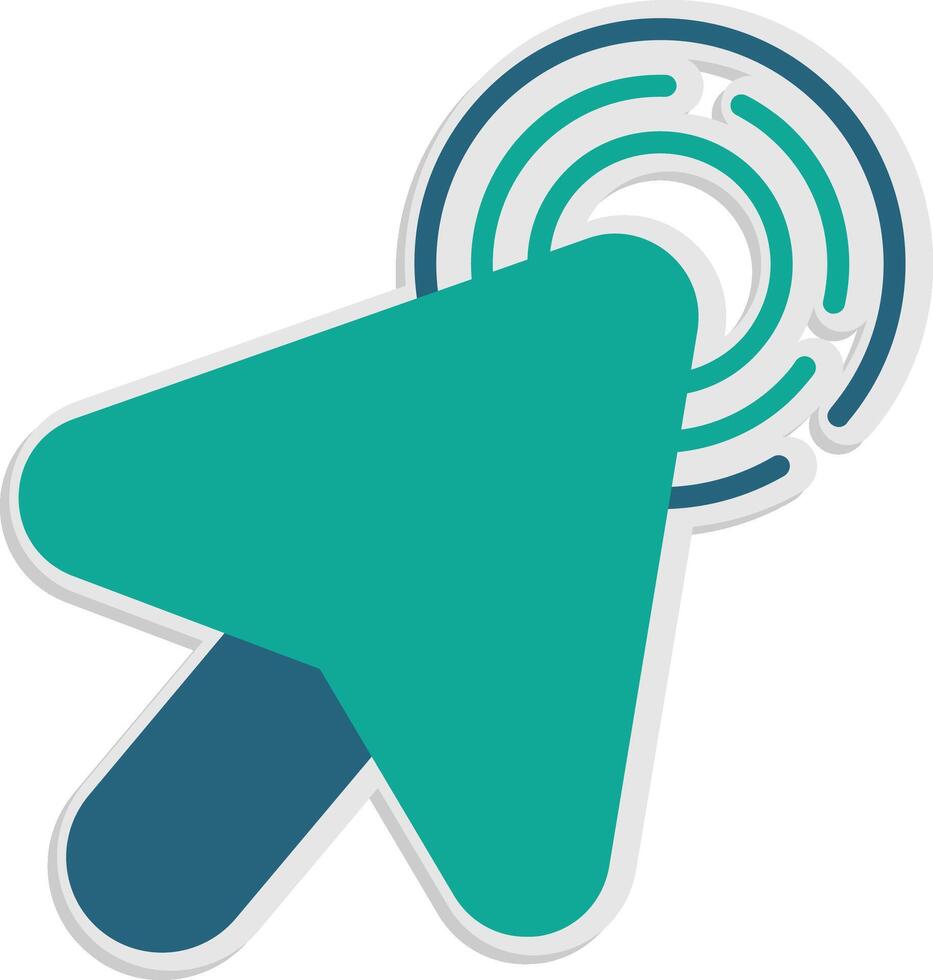 Context Menu Right Click Glyph Dual Tone Sticker vector