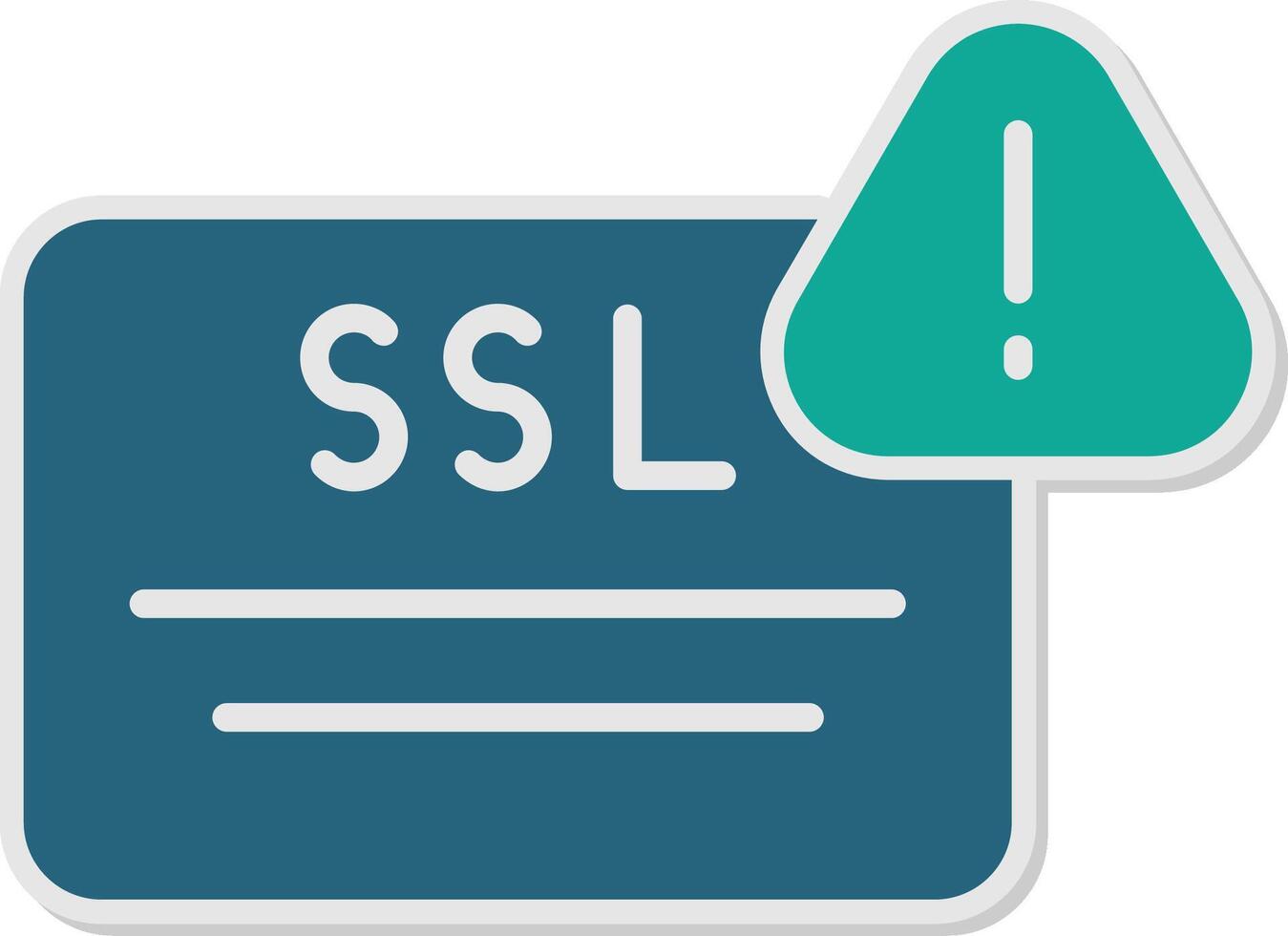 SSL Certificate Verification Error Glyph Dual Tone Sticker vector