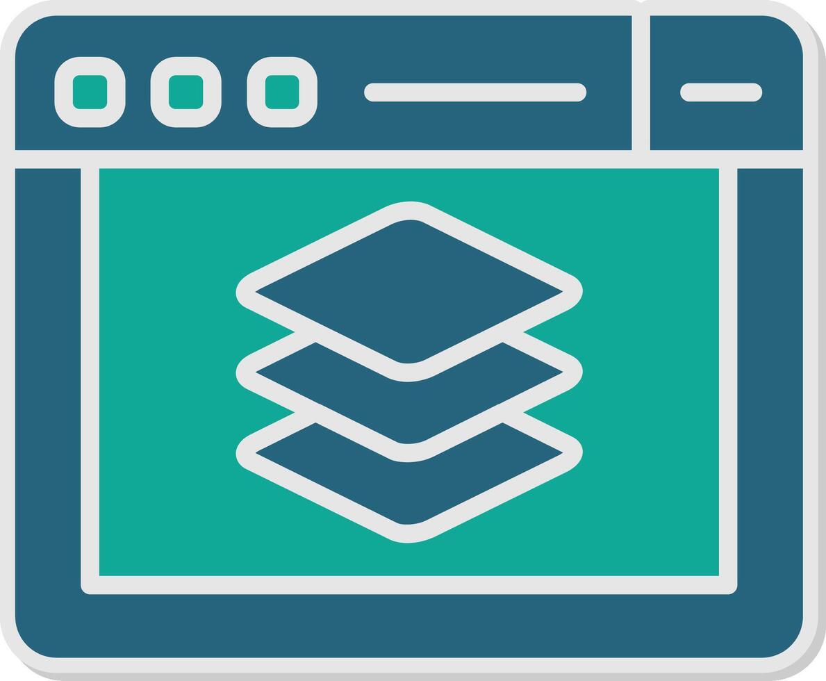 Full Stack Dev Toolbox Glyph Dual Tone Sticker vector