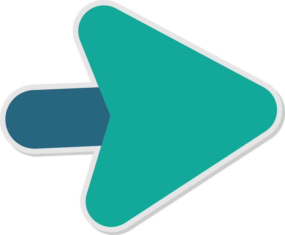 Go Forward Button Glyph Dual Tone Sticker vector