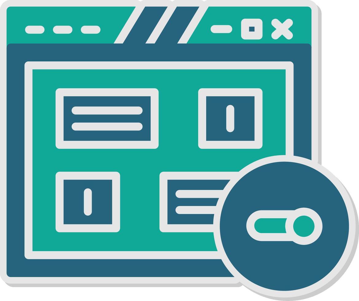 Interactive Call to Action Button Glyph Dual Tone Sticker vector