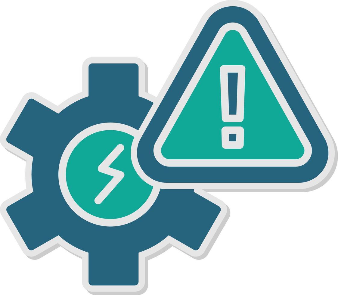 Configuration Error Message Glyph Dual Tone Sticker vector