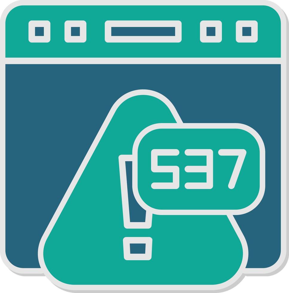 Error 537 Redis Cache Failure Glyph Dual Tone Sticker vector