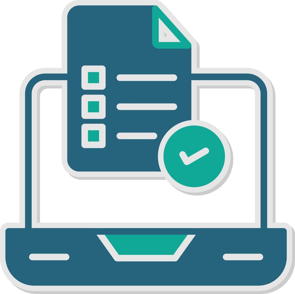 HTML Form Validation Icon Glyph Dual Tone Sticker vector