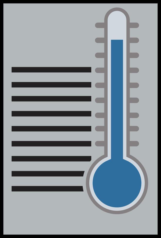 Thermometer with temperature scale and data chart illustration vector