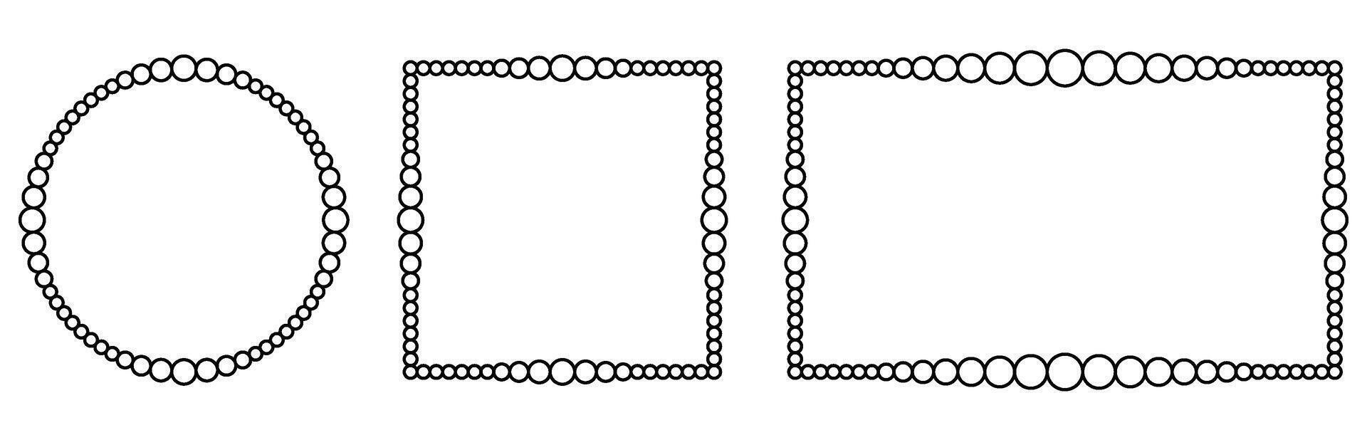 Elegant geometric frames crafted from interconnected circles in versatile design vector