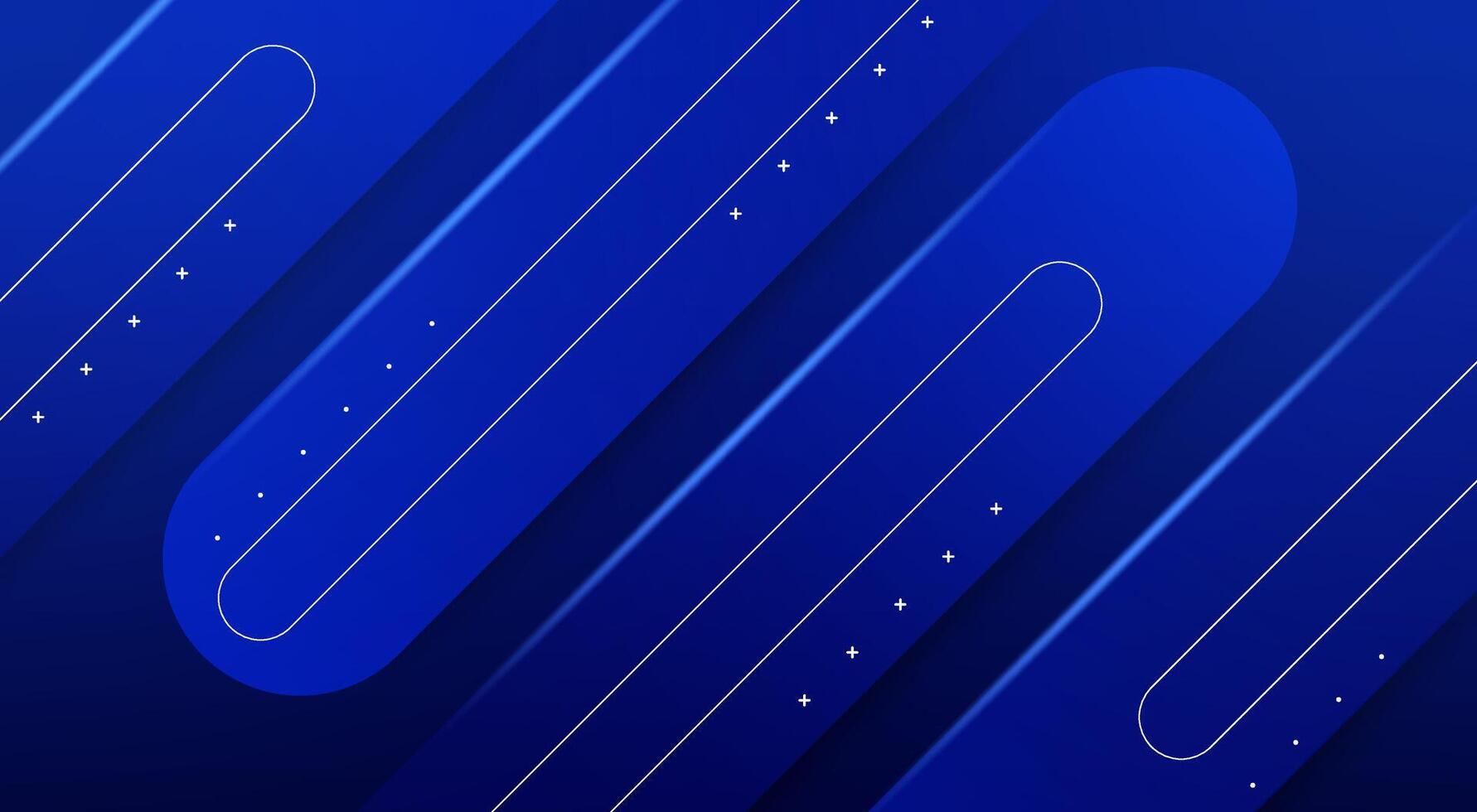 Dark blue geometric background with diagonal sharp lines and glowing effects vector