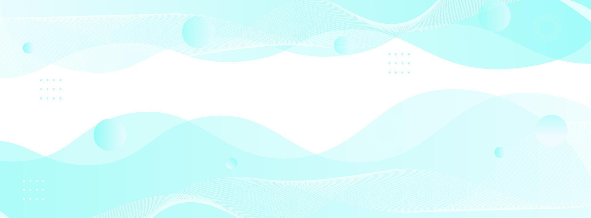 White and mint abstract background with fluid wave lines giving a clean, fresh, and airy impression vector