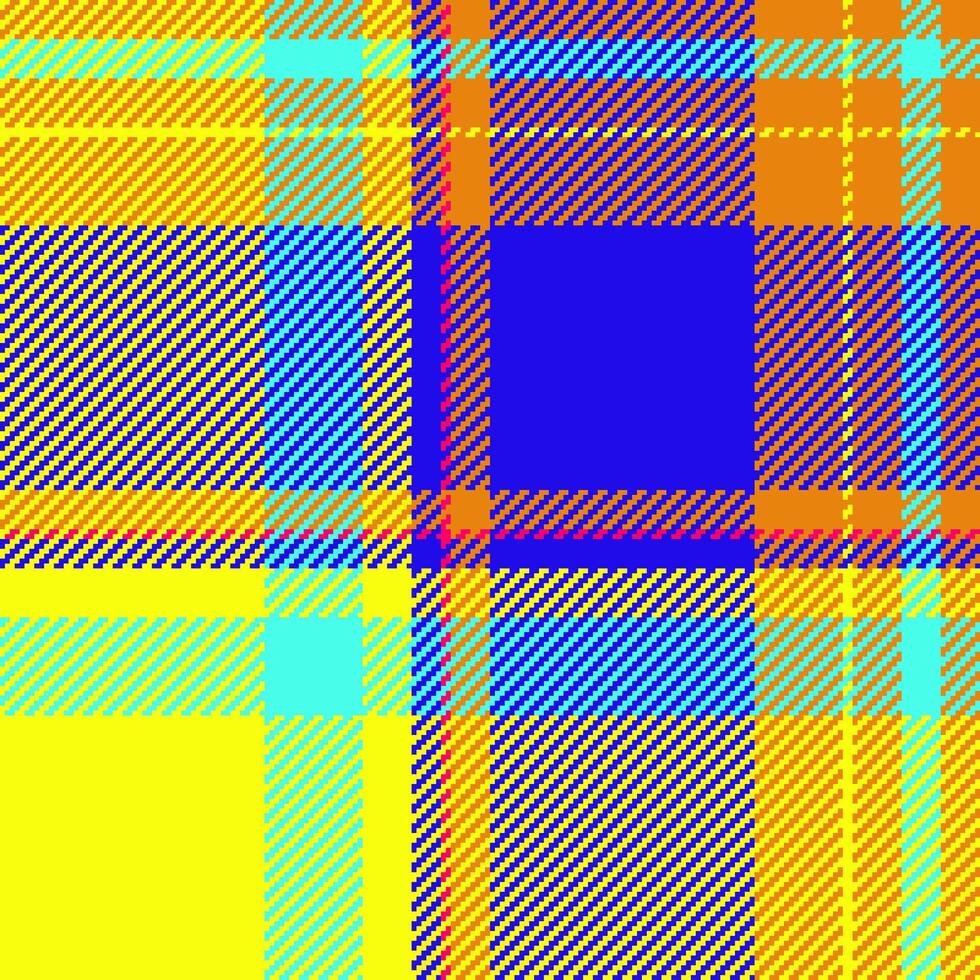 Vibrant, colorful tartan pattern. A dynamic design that evokes tradition, warmth, and texture. Ideal for backgrounds, textiles, or creative projects. vector