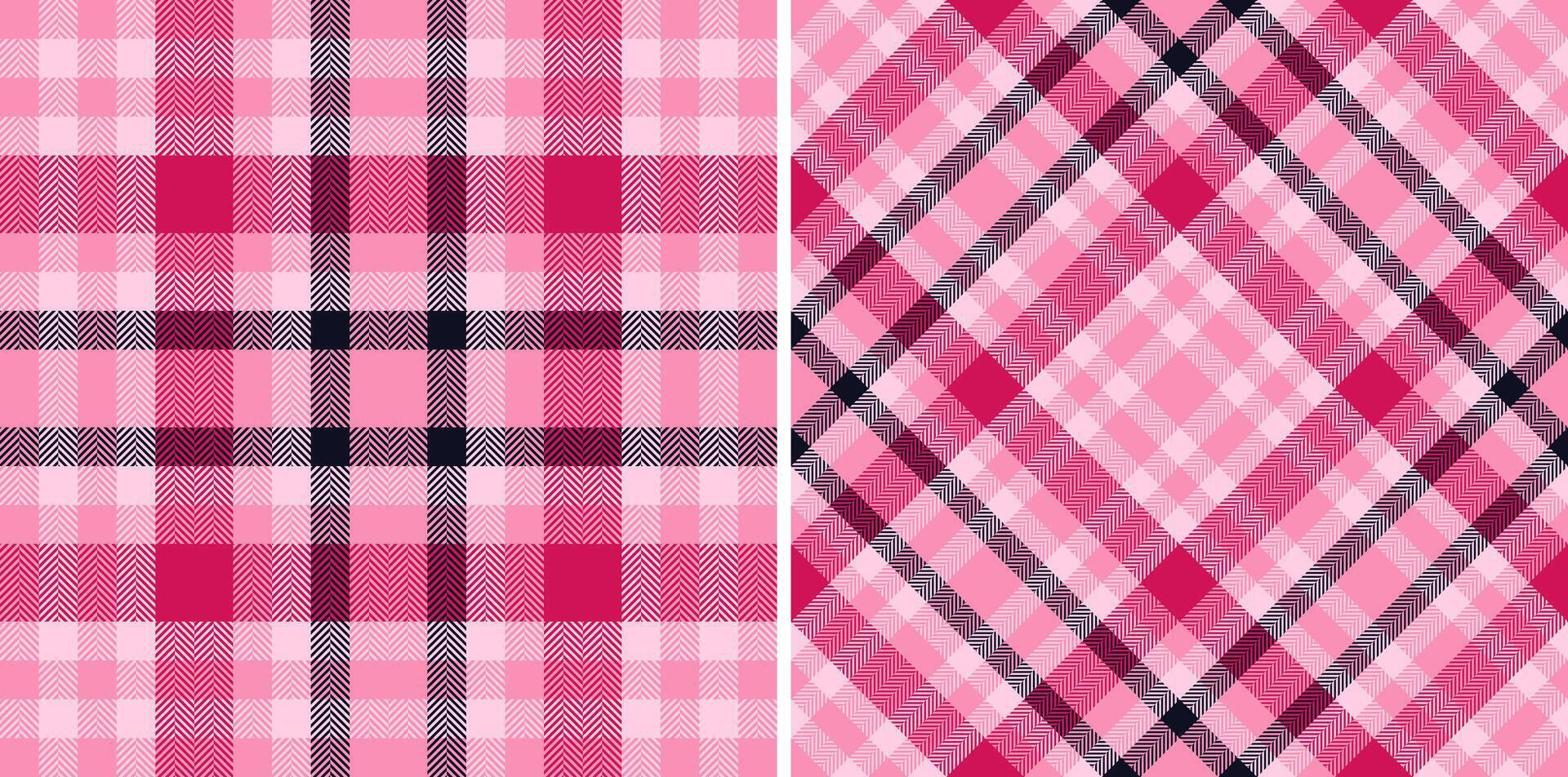 textile check of seamless texture background with a pattern fabric plaid tartan. Set in space colors. Wide grid patterns in modern fashion. vector