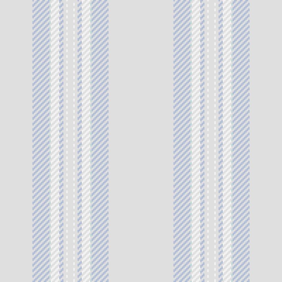 Linen pattern texture vertical, festive stripe seamless background. Square fabric textile lines in gainsboro and light colors. vector
