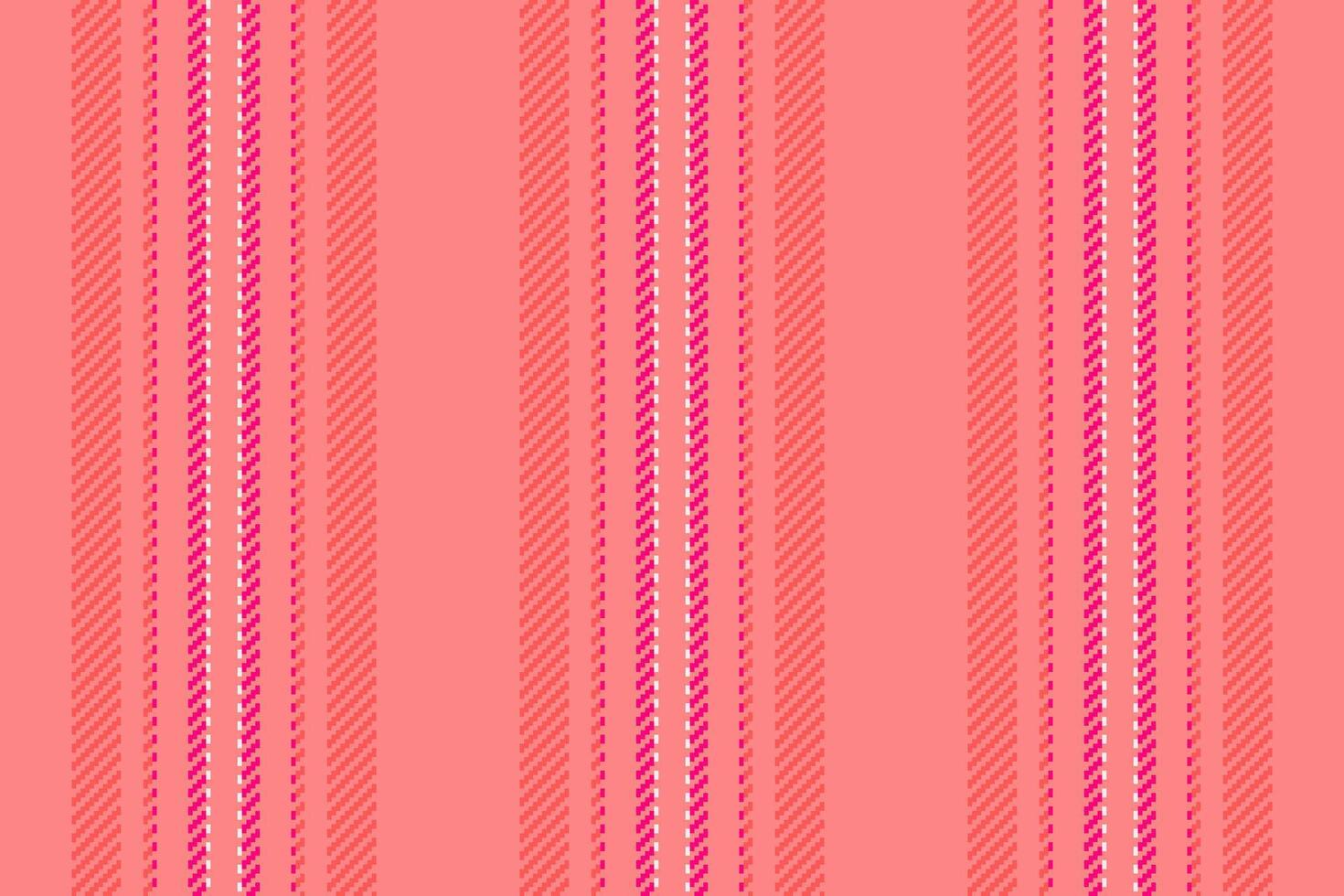 Slegant fabric pattern background, proud seamless stripe . E960s texture vertical textile lines in red and bright pink colors. vector
