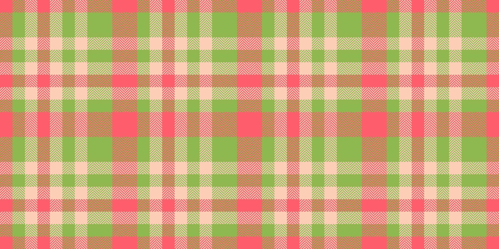 Fibrous pattern seamless tartan, material texture background. Open fabric check textile plaid in green and light colors. vector