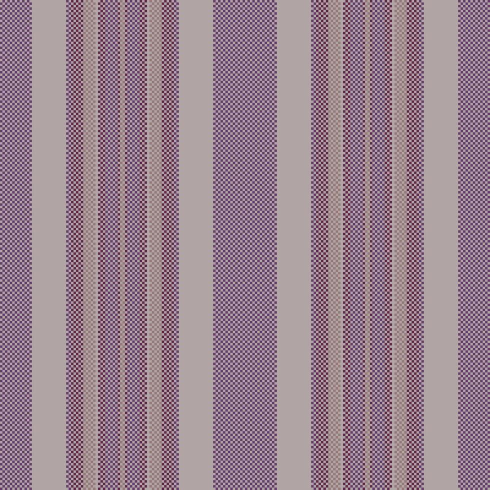Tcratch lines texture textile, sewing seamless vertical . Structure fabric stripe background pattern in grey and purple colors. vector