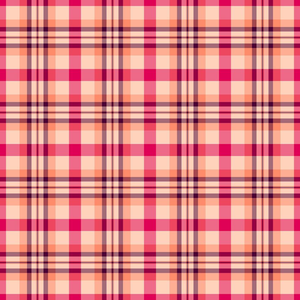 Scottish pattern fabric seamless, upscale check background tartan. Floor textile texture plaid in red and orange colors. vector