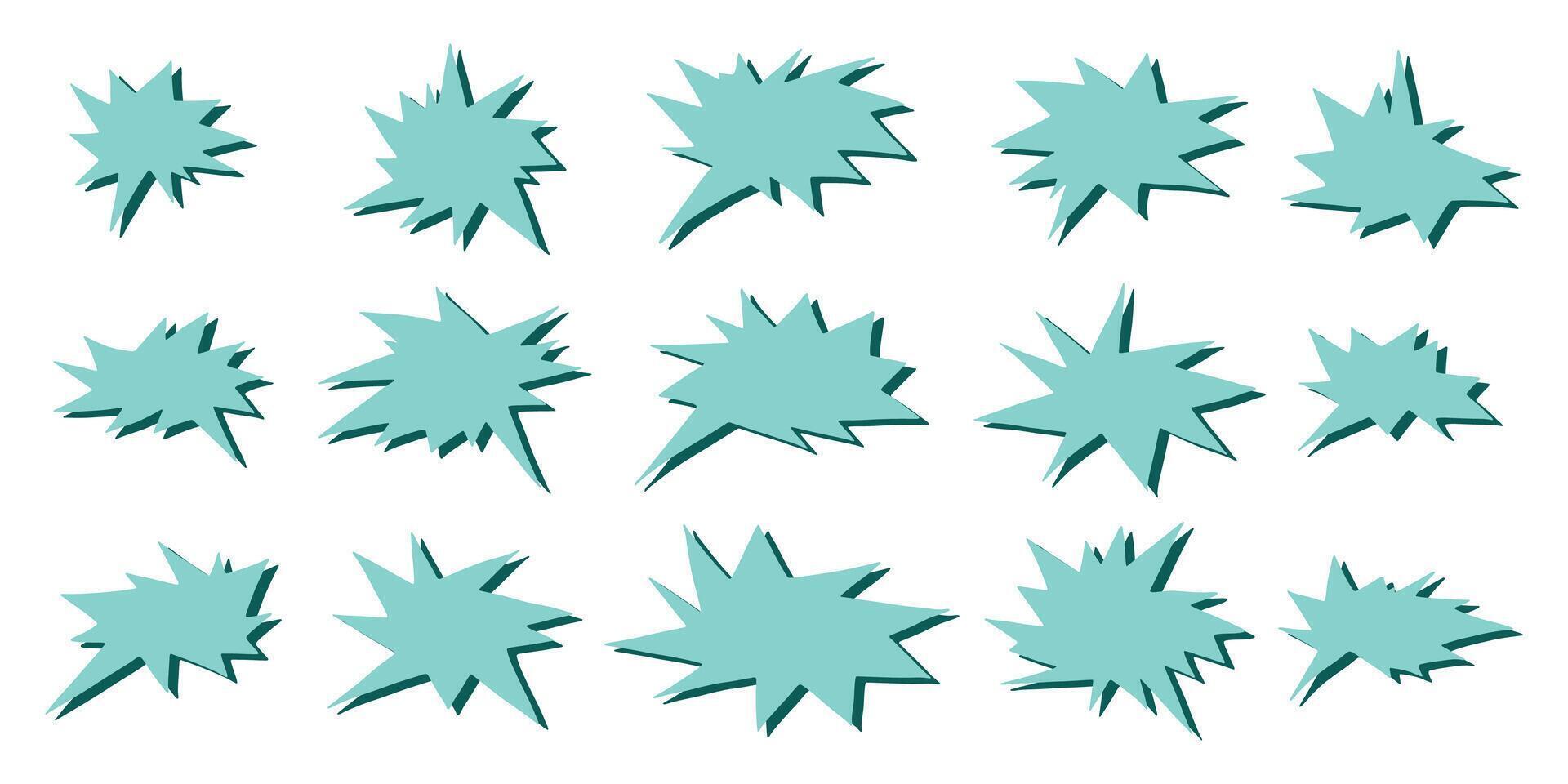 balloon doodle dream Set of hand drawn speech bubble Blank empty message box Textbox frame for banners, price tags, stickers, design vector