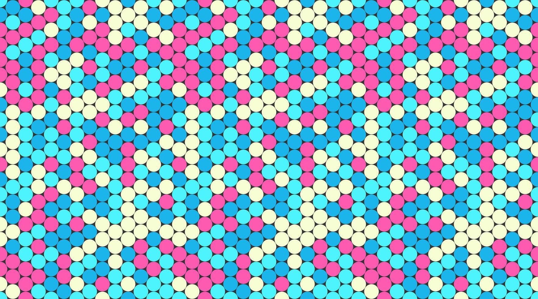 Vibrant pastel circles create a dynamic, repeating pattern. Perfect for website backgrounds, textile designs, or playful branding. vector