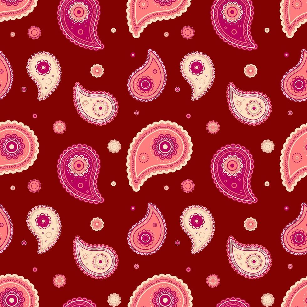 Paisley art deco in curve rich. Tissue seamless pattern and swirling classical. Botanical western by simple dot. vector