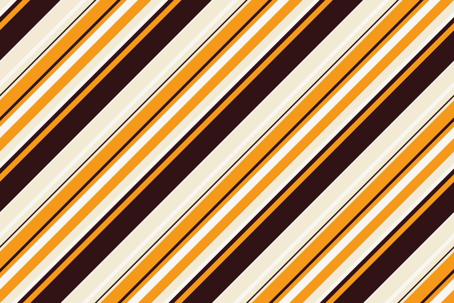 Vibrant diagonal stripes in orange, cream, and dark brown create a dynamic, retroinspired pattern. vector