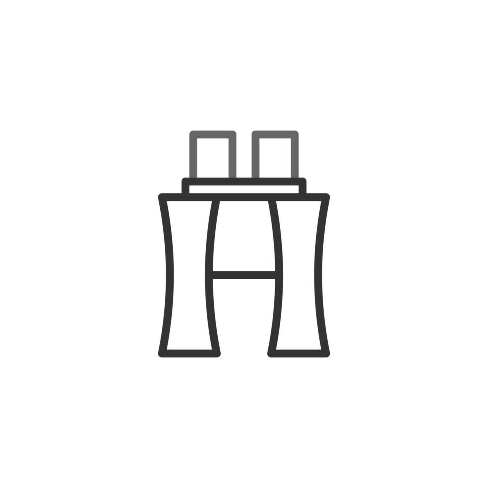 Abstract minimalist building architectural representation evoking height and modern design with vector