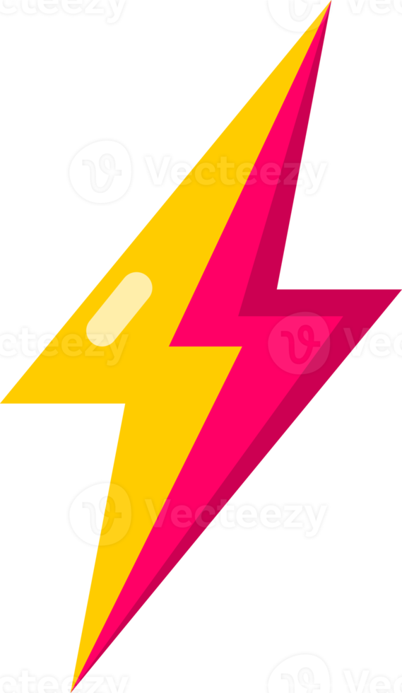 ícone amarelo Rosa elétrico trovão parafuso png