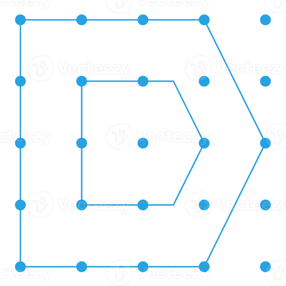abstrato geométrico ponto e linha padronizar com polígonos isolado em transparente fundo png