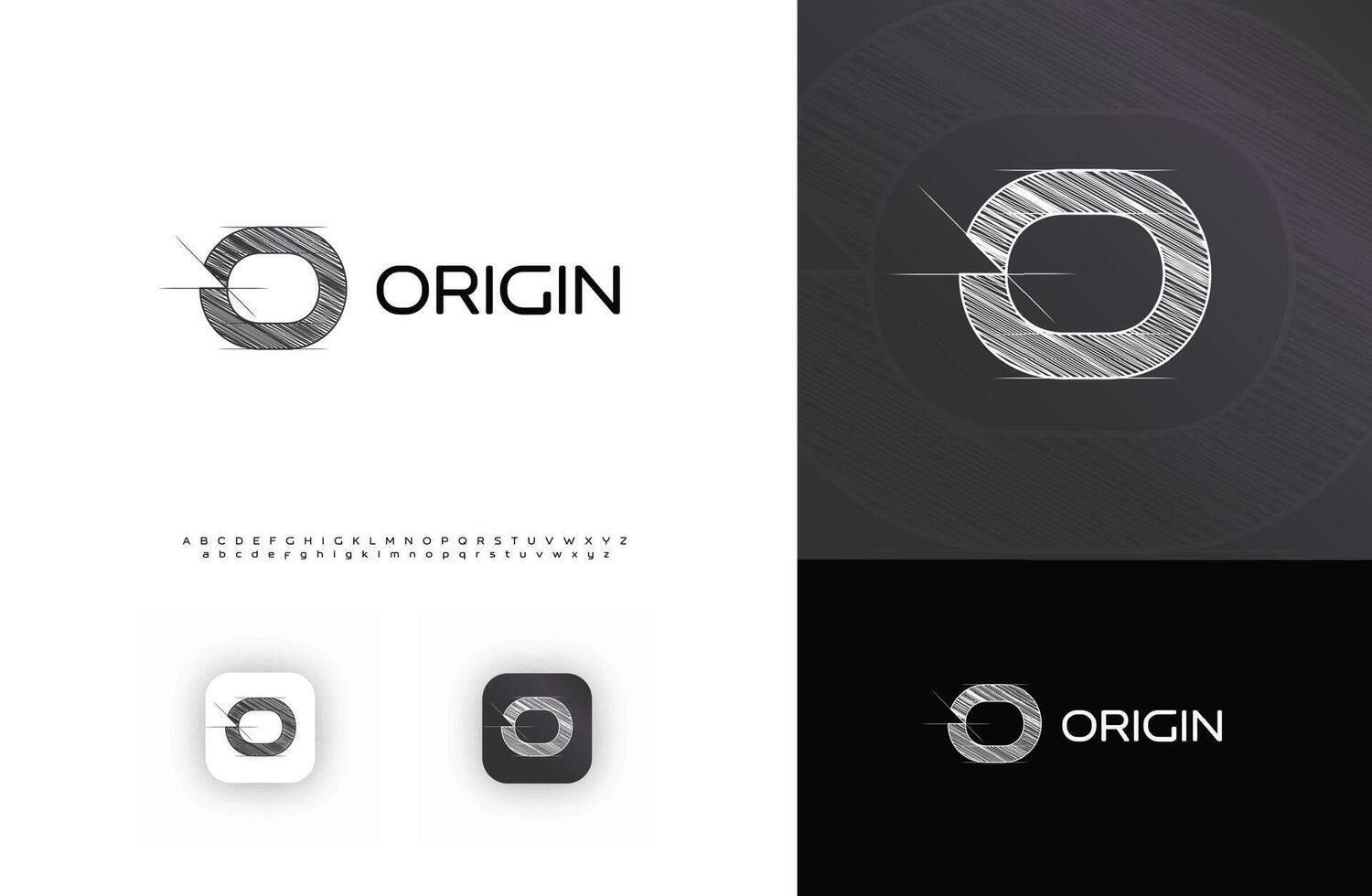 Blueprint Architect Logo, Technical Sketch Architectural LogoType, Crosshatch Grid Letter O. Building Construct Company Monogram, Real Estate, Architect Engineer Branding. Logos Alphabet Font vector