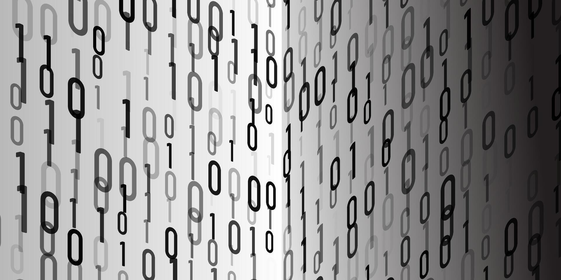 que cae binario código 0 0 1 digital datos corriente vector