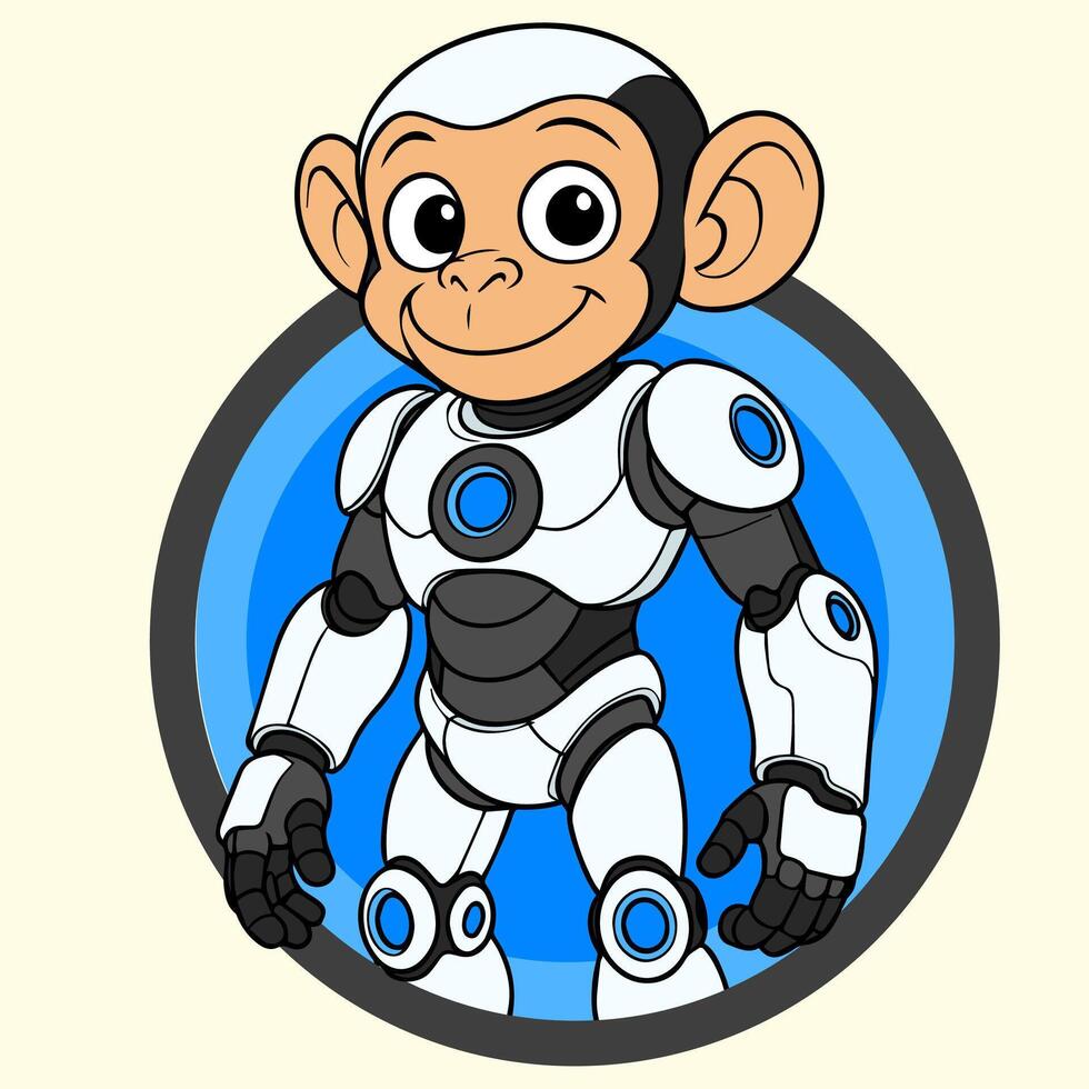 Mechanical Monkey Robot vector