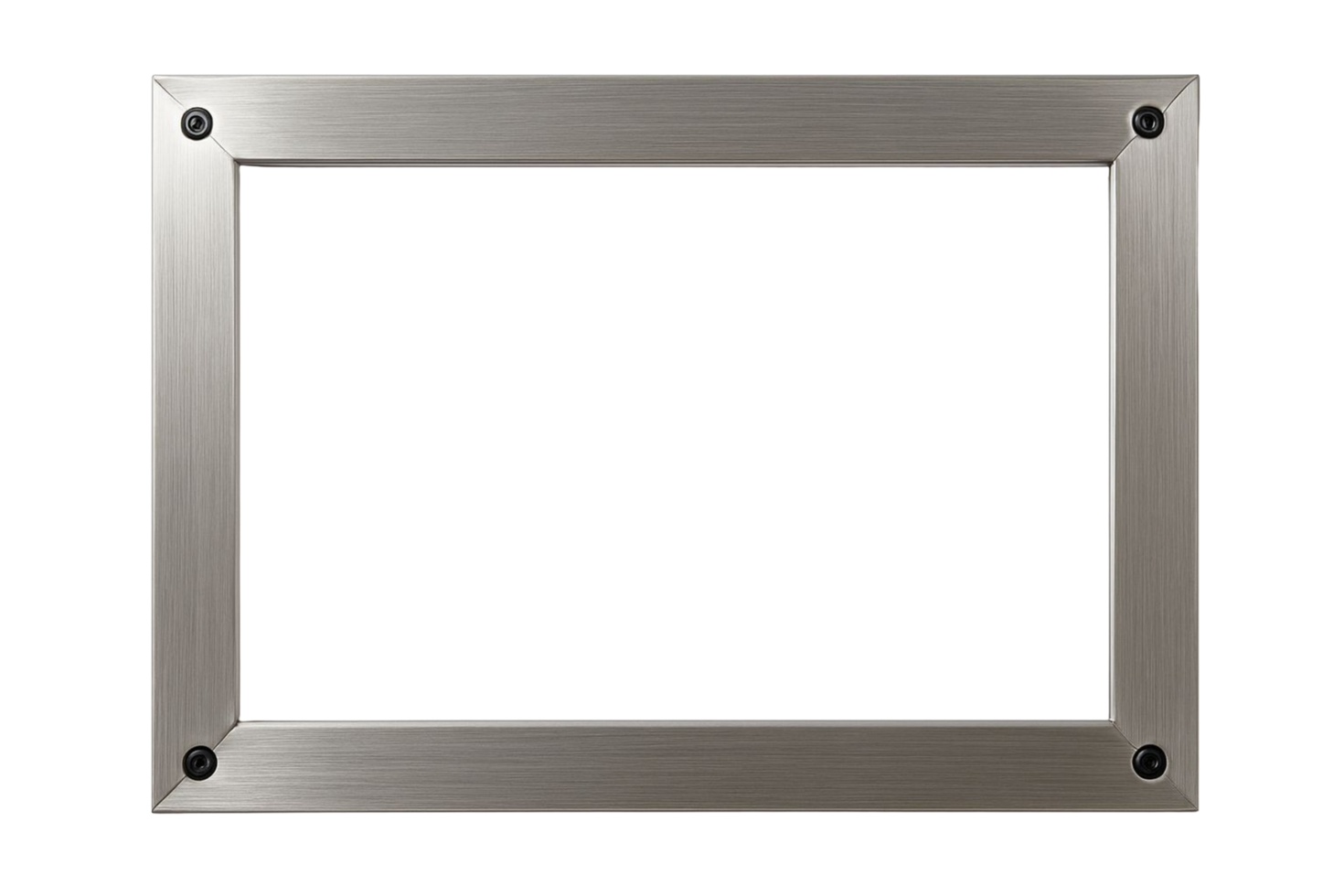 metal foto quadro, Armação com mínimo prata projeto, representando moderno arquitetura, simplicidade, e elegância através geométrico precisão png