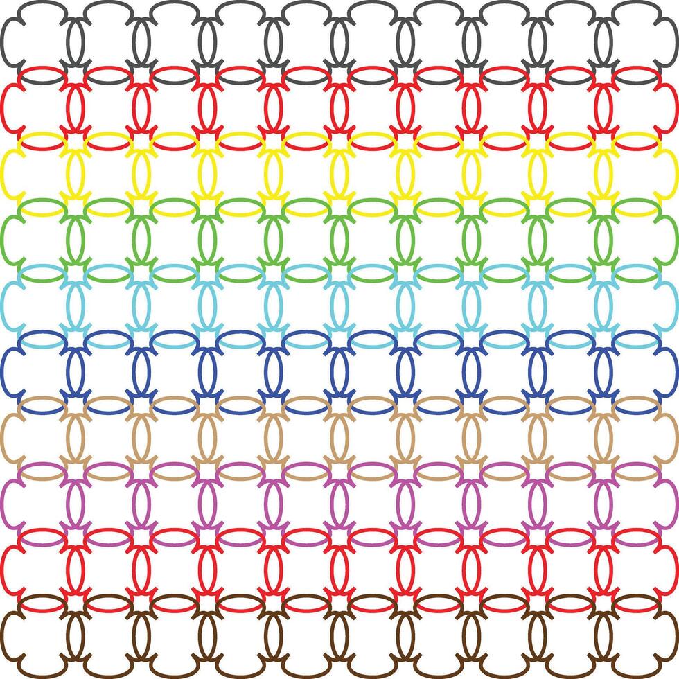 un arco iris de colores modelo con círculos y líneas vector